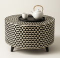 Round Bone Inlayed Coffee Table